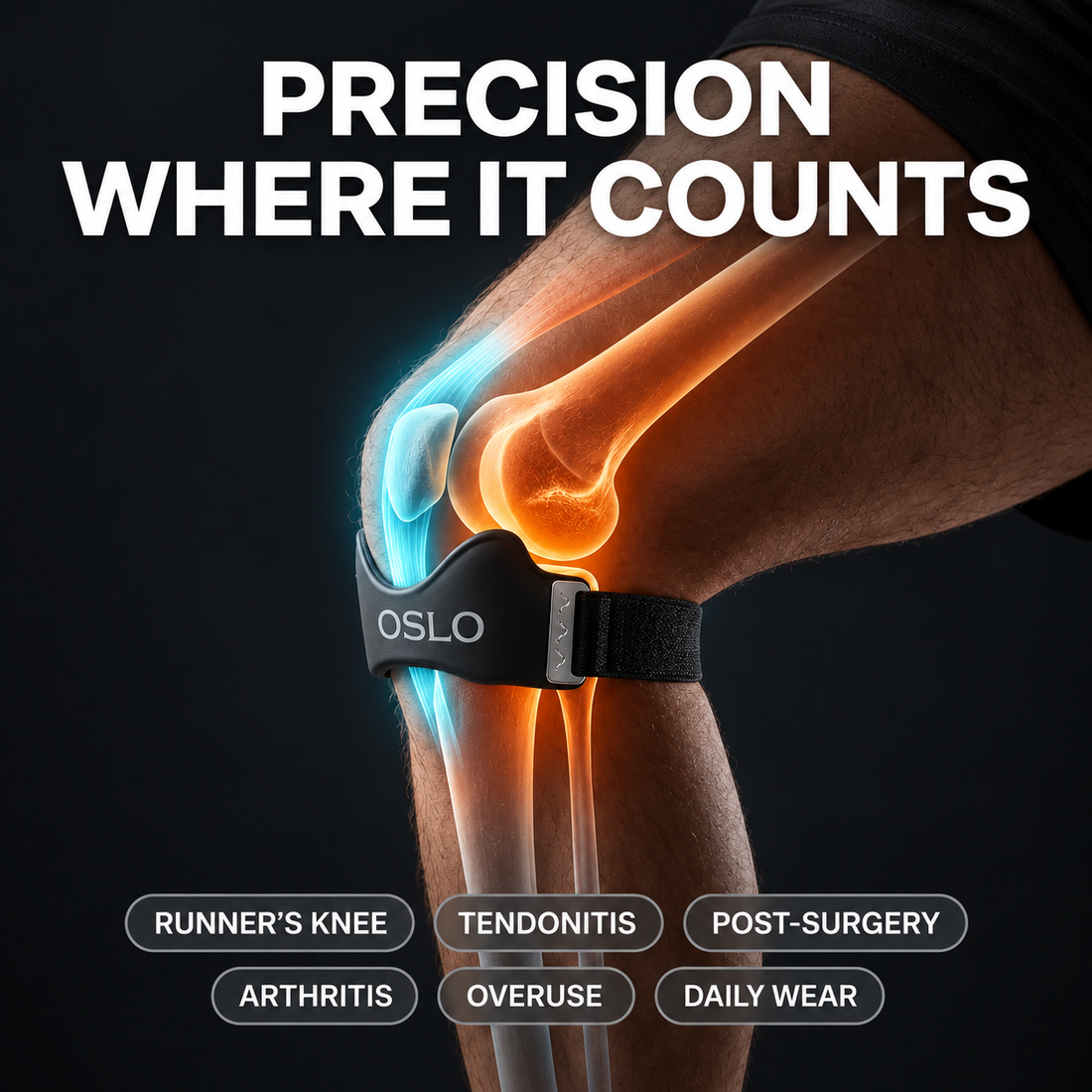 Precision Knee Strap | Targeted Support Without the Bulk